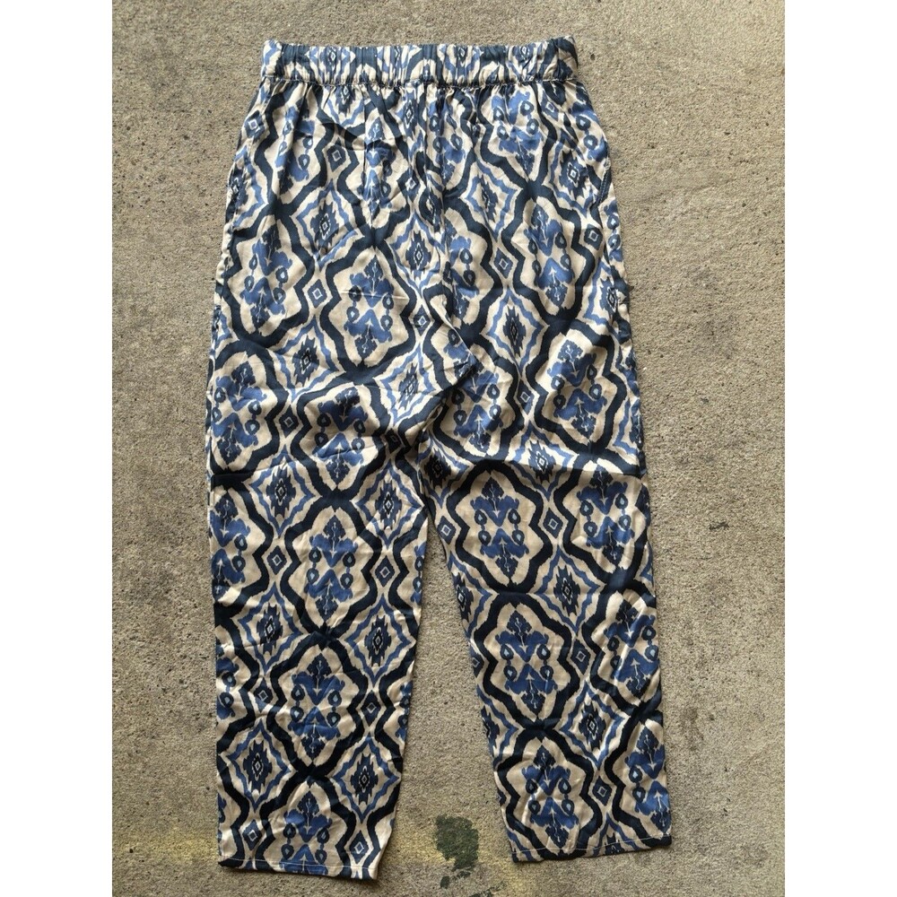Zara Indie Ethnic Printed Trousers Adjustable Waistband Women's Size Medium - Picture 4 of 9